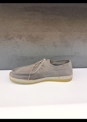 Gri Süet Erkek Espadril Ayakkabı - Görsel 3