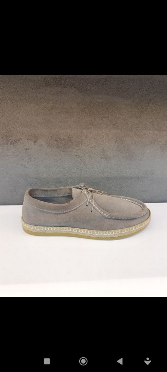 Gri Süet Erkek Espadril Ayakkabı - Görsel 2