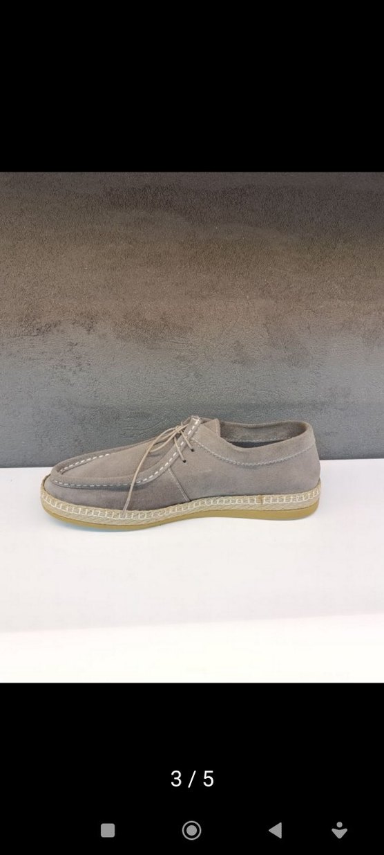 Gri Süet Erkek Espadril Ayakkabı - Görsel 3