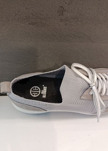 Gri Süet  Triko Bağcıklı Erkek Spor Ayakkabı 41 numara - Görsel 5