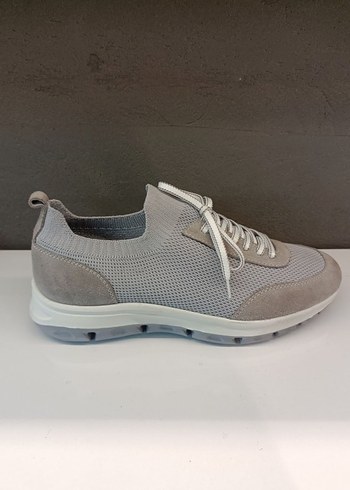 Gri Süet  Triko Bağcıklı Erkek Spor Ayakkabı 41 numara - Görsel 2