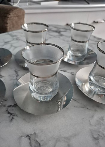 Gümüş Detaylı 6'lı Çay Bardağı Seti - Görsel 2