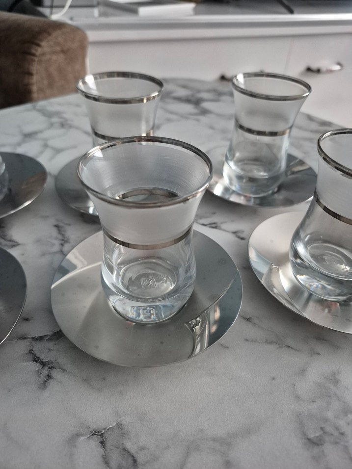 Gümüş Detaylı 6'lı Çay Bardağı Seti - Görsel 2