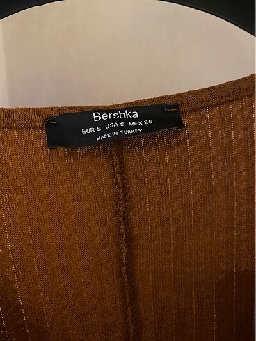 36 Beden kahverengi Renk Bershka Elbise