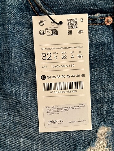 32 Beden stradivarius şort