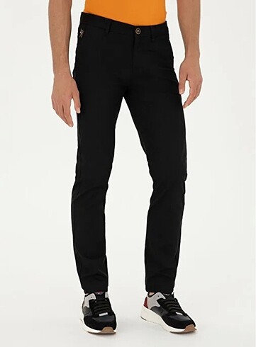 U.S. Polo Assn. Slim Fit Siyah Erkek Pantolon