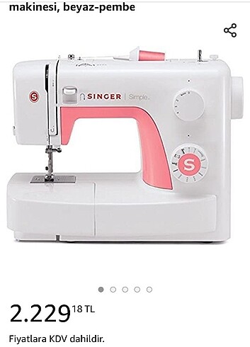  Singer smple 3210 dikiş makinası 