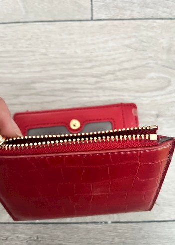 Diğer Bordo Deri Fermuarlı Kadın Cüzdanı