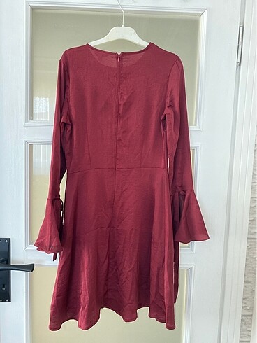 36 Beden bordo Renk Kısa elbisee