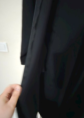 Siyah Drapeli Uzun Kadın Ferace/Tunik/Kap/Pardesü 38Beden - Görsel 3