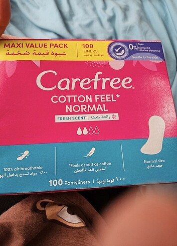 Carefree Günlük Ped 100 Adet Pamuklu