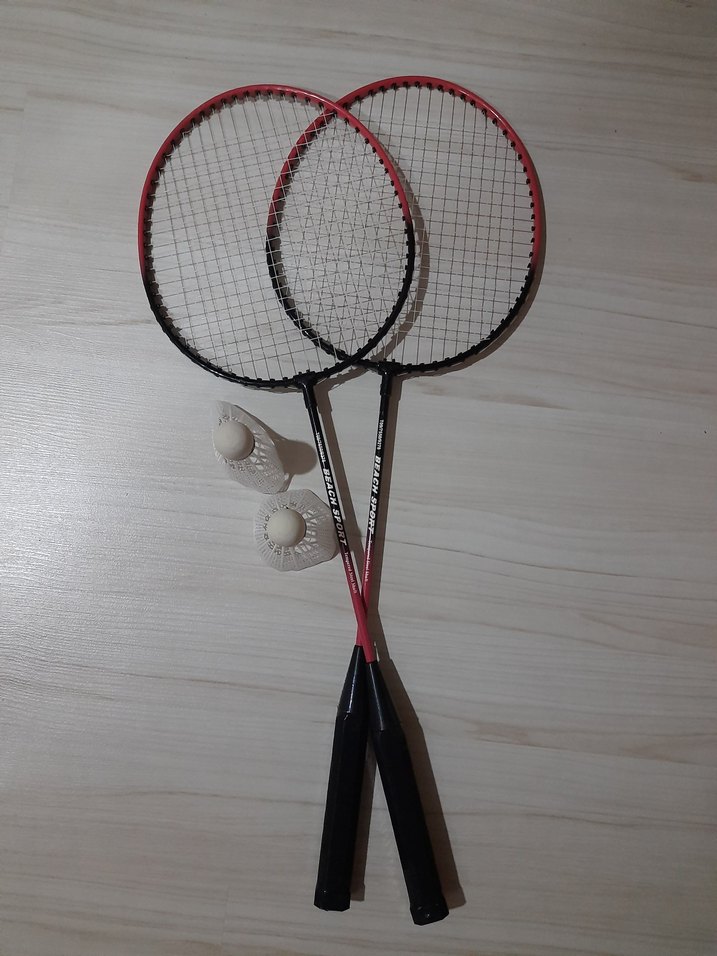 İkilli Badminton Seti Beyaz Toplarla - Görsel 3