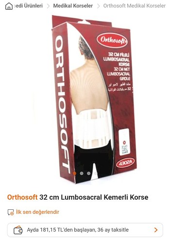 Orthosoft 26 cm Bel Korsesi - Lumbostad - Görsel 4
