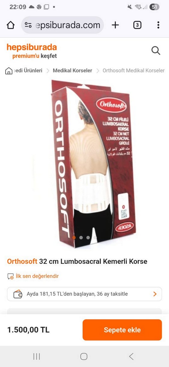 Orthosoft 26 cm Bel Korsesi - Lumbostad - Görsel 4