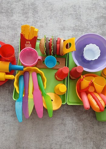 Renkli Plastik Oyuncak Mutfak Seti - Görsel 3