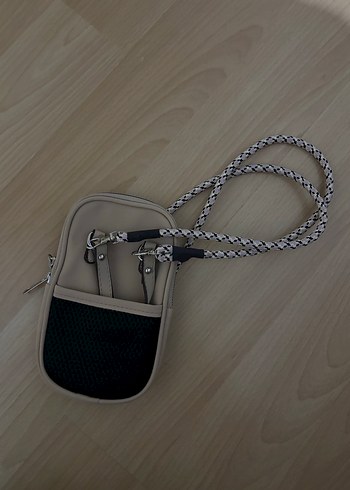 Bej Deri Kadın Çapraz Çanta - Görsel 3