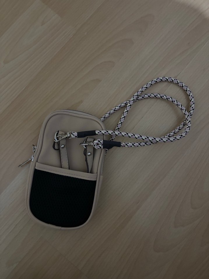 Bej Deri Kadın Çapraz Çanta - Görsel 3