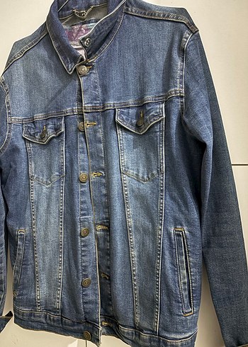 DeFacto erkek Mavi Denim Ceket - Görsel 4