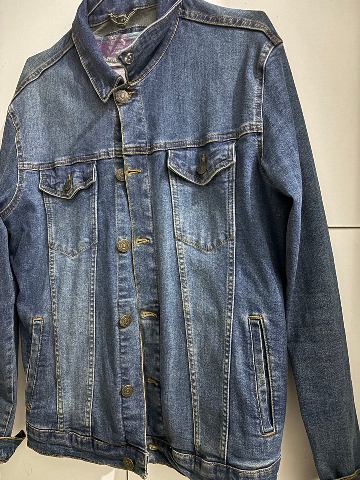 DeFacto erkek Mavi Denim Ceket - Görsel 4