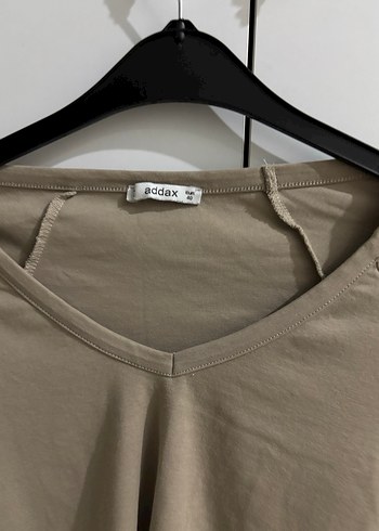 Bej V Yaka Uzun Kollu Kadın Bluz - Görsel 4