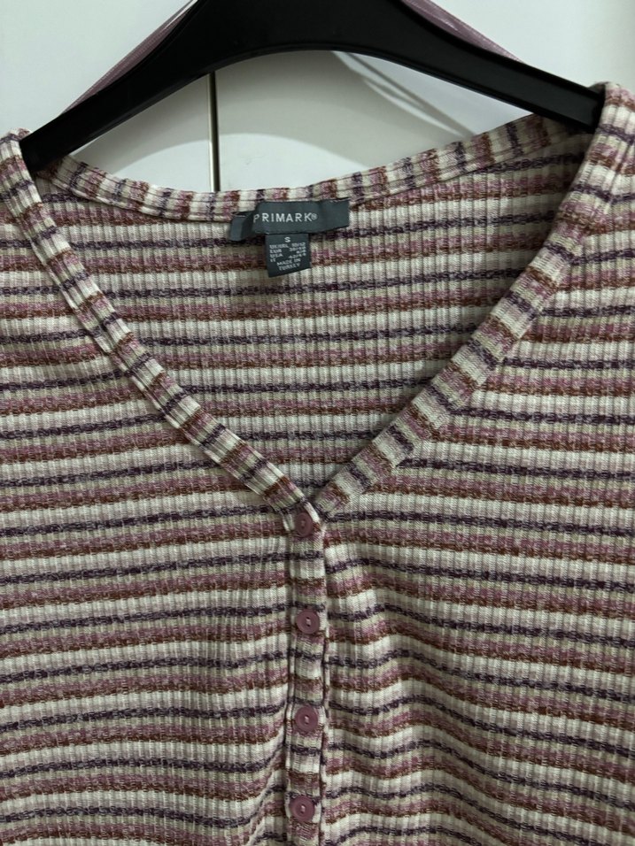 V Yaka çizgili baody hırka - Görsel 2