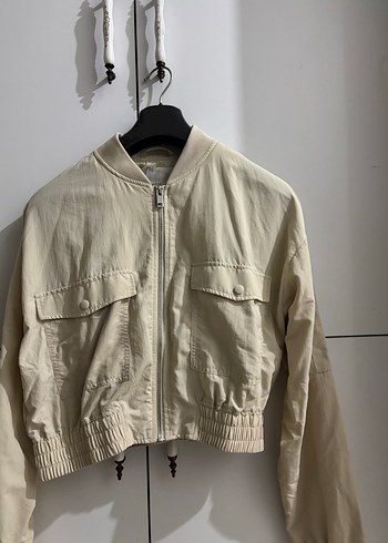 Bej Düğmeli Kadın Ceket - Görsel 5