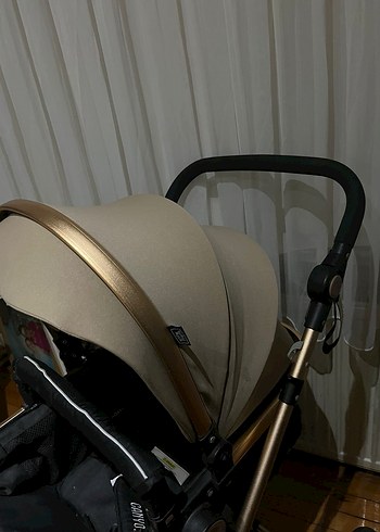 Açık Kahverengi Bebek Arabası ve Oto Koltuğu - Görsel 4