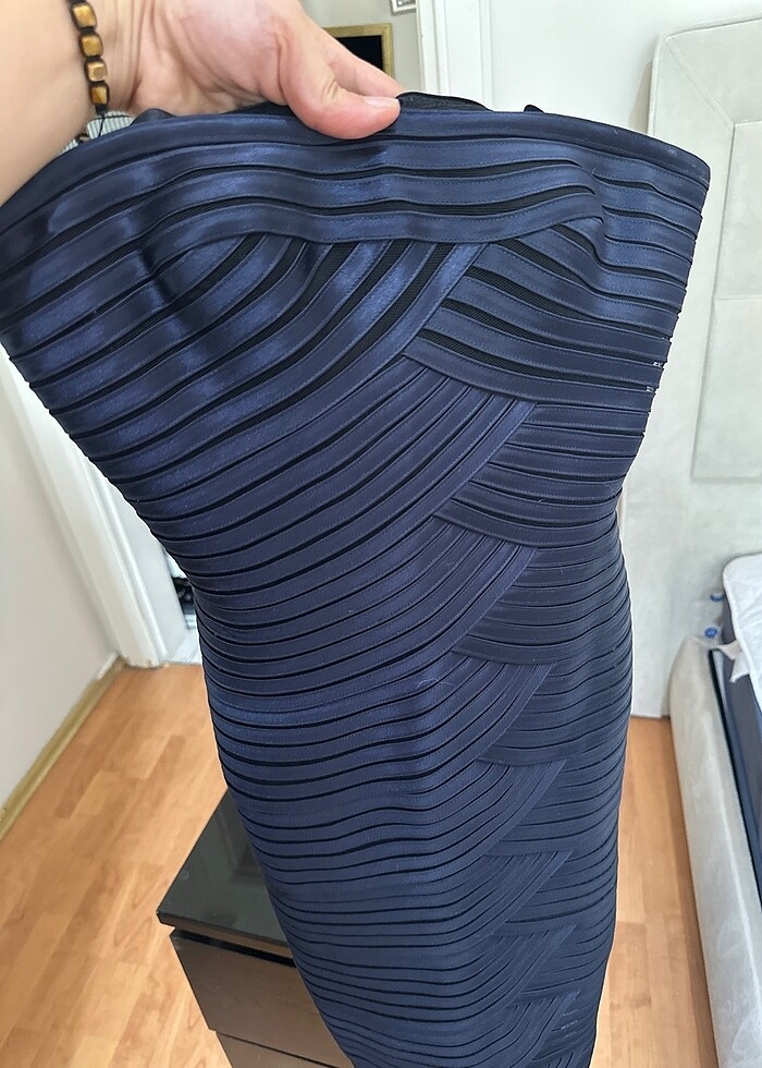 Straplez elbise - Görsel 5