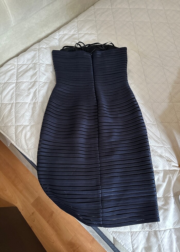 Straplez elbise - Görsel 3