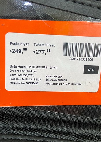 Kinetix Erkek siyah kartlık Cüzdan indirimde - Görsel 5