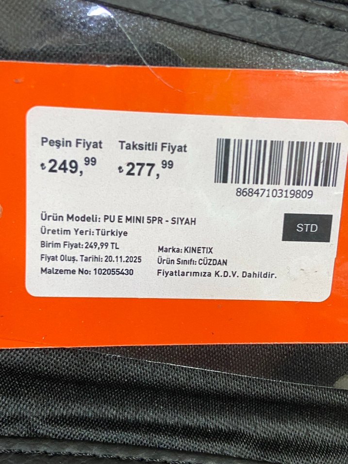 Kinetix Erkek siyah kartlık Cüzdan indirimde - Görsel 5