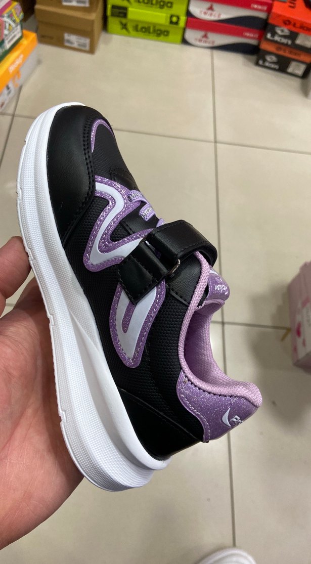 Siyh Mor Renkli Kız Çocuk Spor Ayakkabı ORYAPEDİK SUYA DAYANIKL - Görsel 3