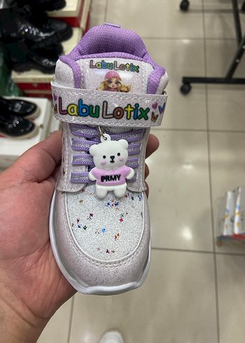 Kız Çocuk Renkli Velcro Spor Ayakkabı IŞIKLI - Görsel 6