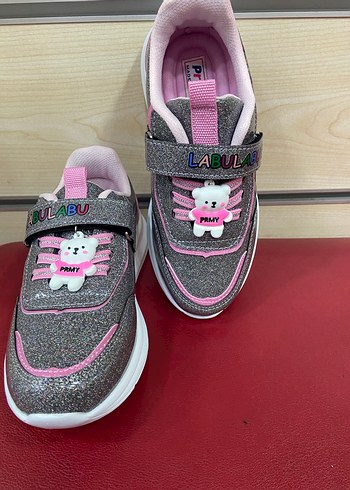 Kız Çocuk Çok Renkli Velcro Spor Ayakkabı - Görsel 7