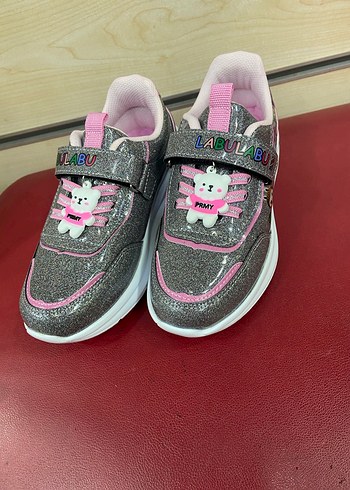 Kız Çocuk Çok Renkli Velcro Spor Ayakkabı - Görsel 4