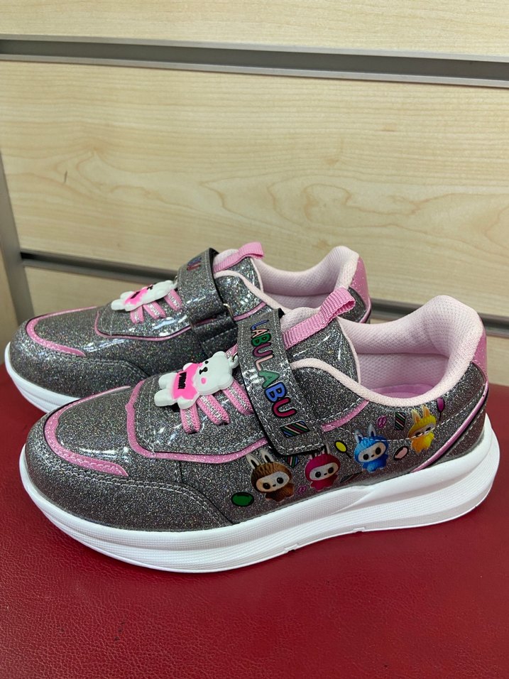 Kız Çocuk Çok Renkli Velcro Spor Ayakkabı - Görsel 3