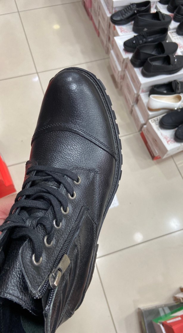 Siyah HAKİKİ DERİ BOT ÜST KALİTE SÜPER FİYAT kaymaz taban - Görsel 4