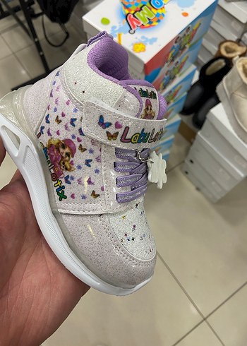 Mor Renkli Kelebekli Kız Çocuk Spor Ayakkabı IŞIKLI - Görsel 3