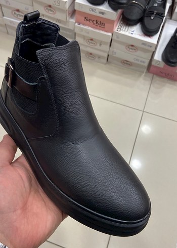 Siyah Tokalı Erkek Günlük Bot HAKİKİ DERİ SÜPER İNDİRİM SON ÜRÜN - Görsel 2