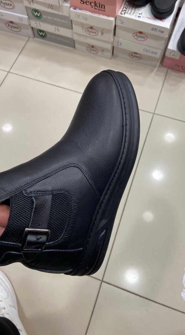 Siyah Tokalı Erkek Günlük Bot HAKİKİ DERİ SÜPER İNDİRİM SON ÜRÜN - Görsel 4