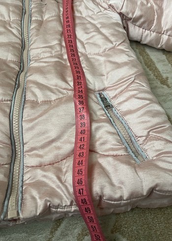 Kız Çocuk Pudra Kürklü Kapüşonlu Mont - Görsel 3