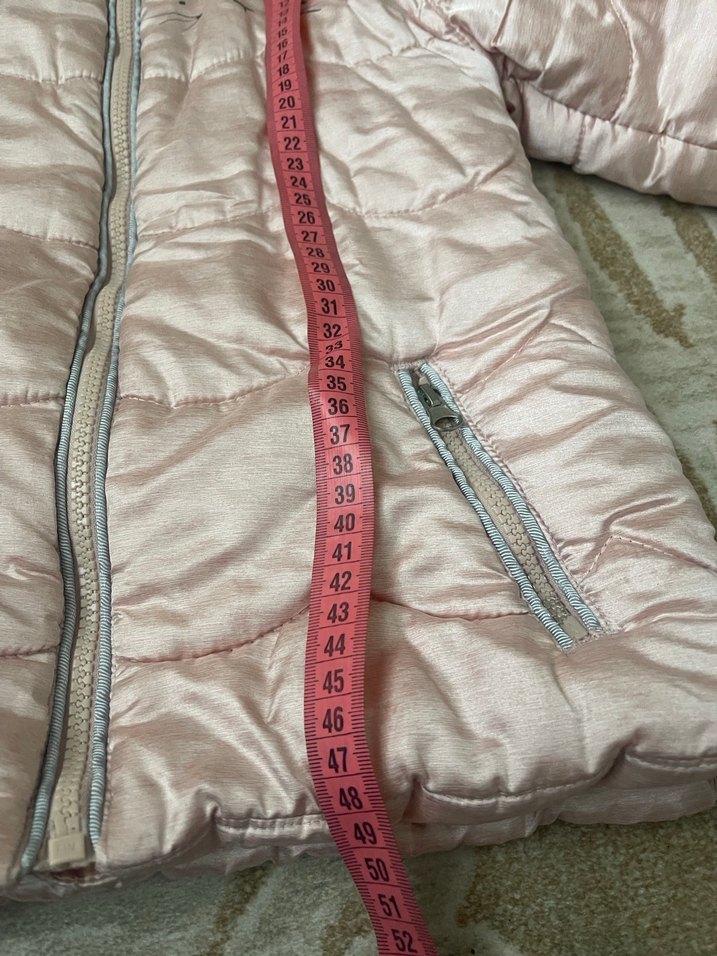 Kız Çocuk Pudra Kürklü Kapüşonlu Mont - Görsel 3