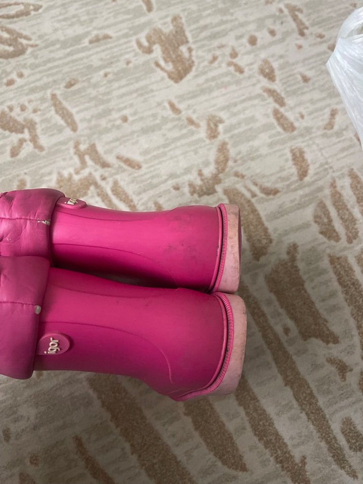 Kızlar için Pembe Tokalı Kauçuk Botlar - Görsel 3