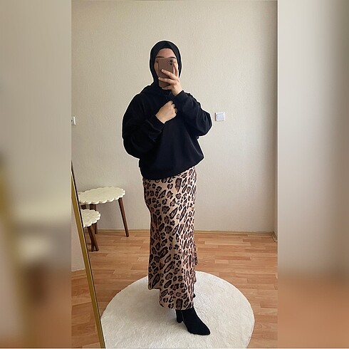 Leopar saten etek