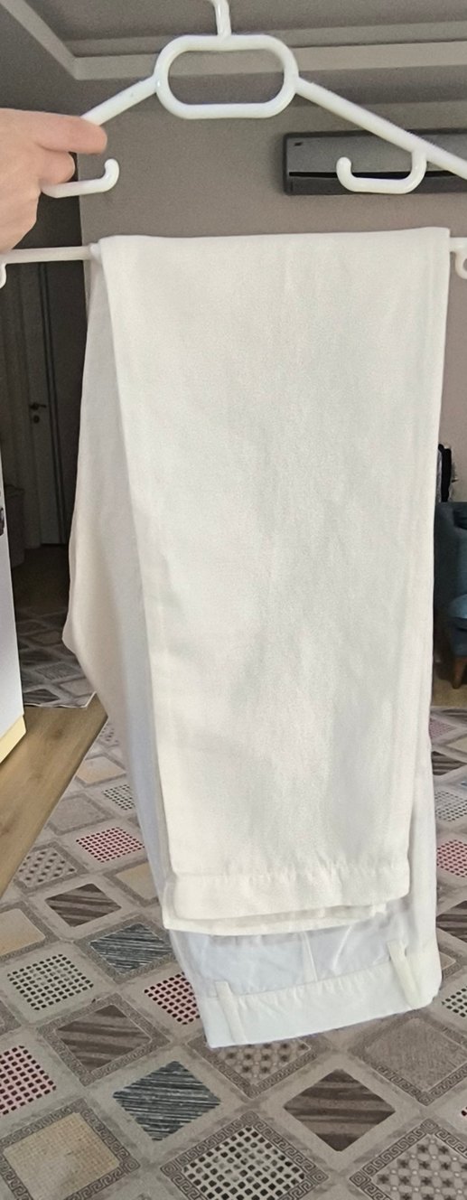 Lacoste Beyaz Keten Erkek Pantolon — görsel 3/3