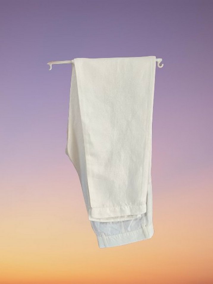 Lacoste Beyaz Keten Erkek Pantolon — görsel 2/3