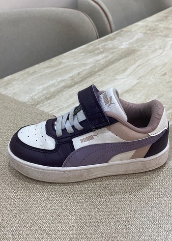 Unisex Çocuk Mor Gri Bağcıklı Cırtlı Spor Ayakkabı - Görsel 2