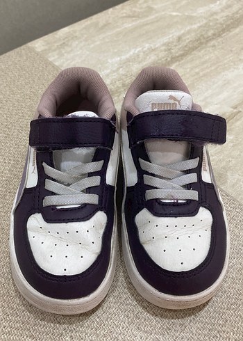 Unisex Çocuk Mor Gri Bağcıklı Cırtlı Spor Ayakkabı - Görsel 6