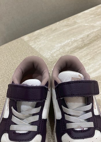 Unisex Çocuk Mor Gri Bağcıklı Cırtlı Spor Ayakkabı - Görsel 4