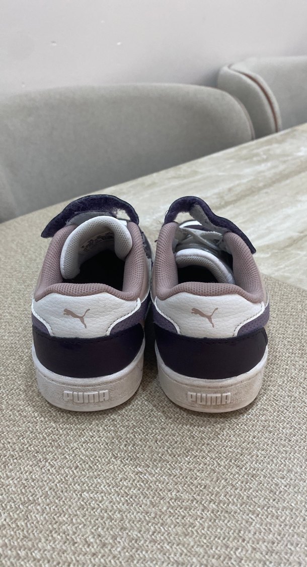 Unisex Çocuk Mor Gri Bağcıklı Cırtlı Spor Ayakkabı - Görsel 3